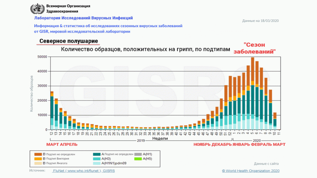 Статистика по Вирусам гриппа и УФ